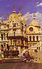 Ulpiano Checa Y Sanz Canvas Paintings - Piazza San Marco